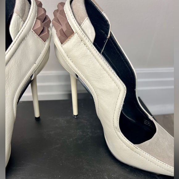 L.A.M.B. Enforcer Enforcee White Grey Heel Pump 7.5M - Picture 6 of 11